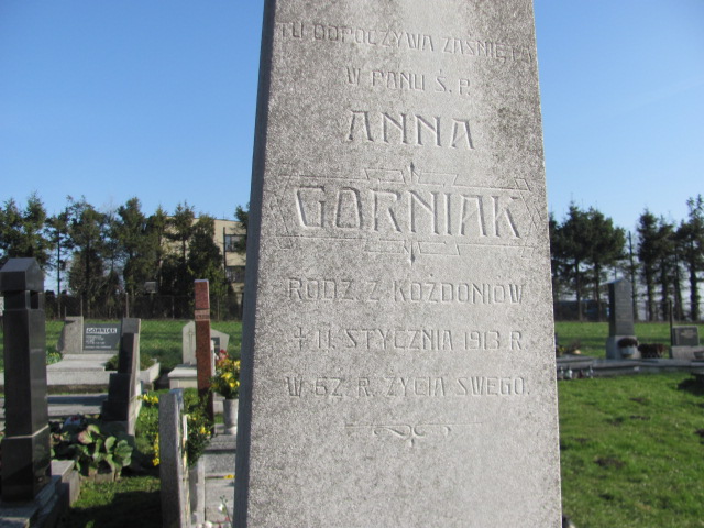 Anna Górniak 1850 Cieszyn ewangelicki - Grobonet - Wyszukiwarka osób pochowanych